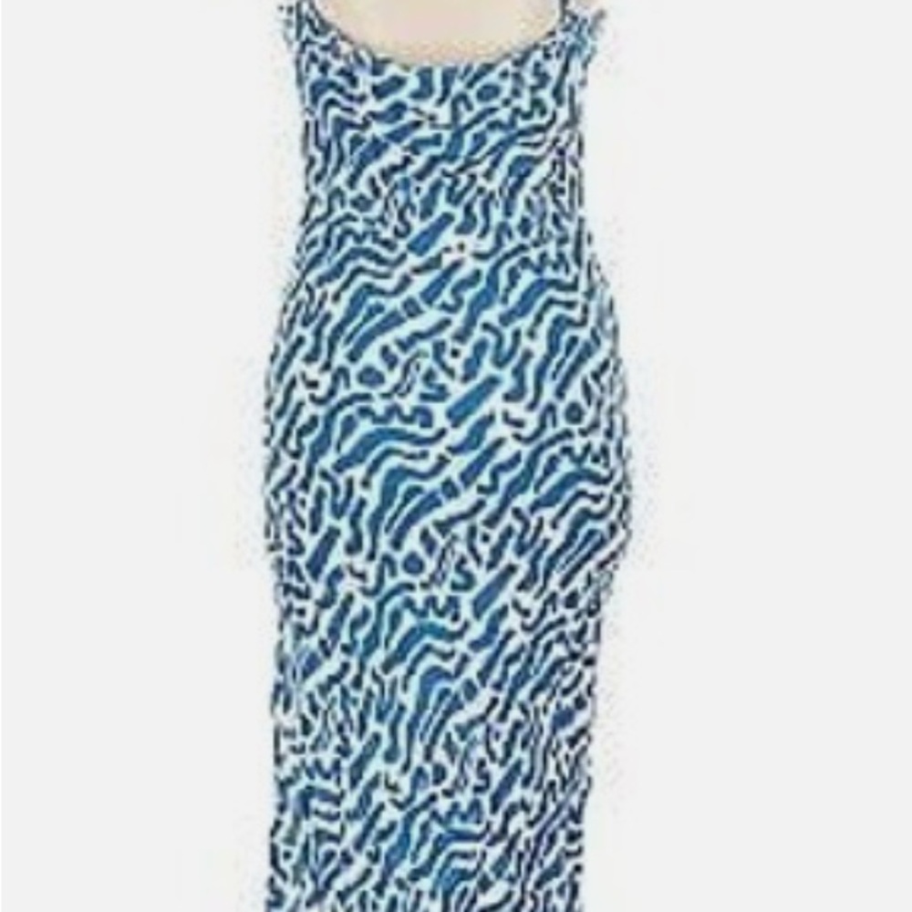 💕72 Chic Backless Blue and White Dress